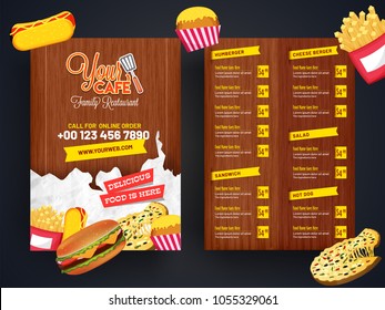 Restaurant cafe menu, template design. Food flyer.