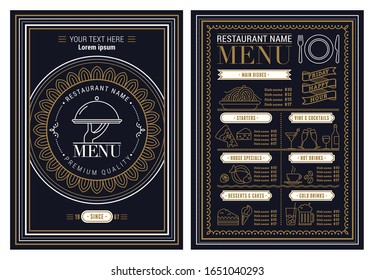 Restaurant cafe menu, template design. Food flyer