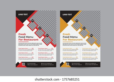 Restaurant cafe menu, template design. Food flyer.
