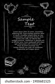 Restaurant cafe menu. template design. Flyer about food, Coffee and tea, biscuits, snack.