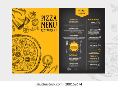 Restaurant cafe menu, template design. Food flyer.