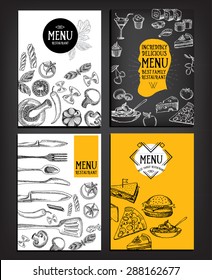 Restaurant cafe menu, template design. Food flyer.