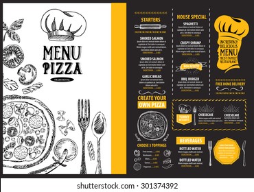 Restaurant cafe menu, template design. Food flyer.