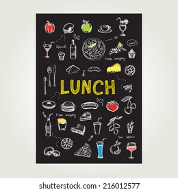 Restaurant cafe menu, template design.Vector illustration.