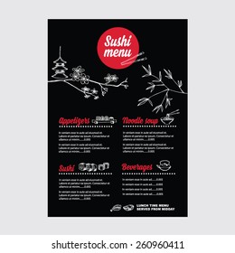 Restaurant cafe menu, template design.Vector illustration.