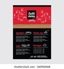 Restaurant cafe menu, template design.Vector illustration.