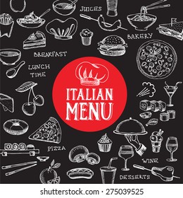 Restaurant cafe menu, template design.Vector illustration.