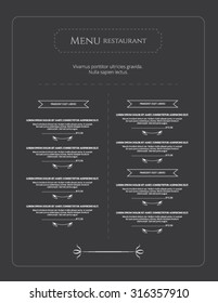 Restaurant Cafe Menu Vector Design Template Stock Vector (Royalty Free ...
