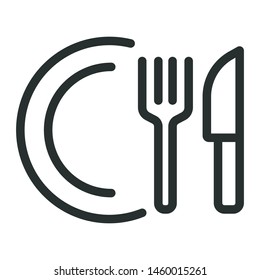 restaurant or cafe - minimal line web icon. simple vector illustration. concept for infographic, website or app.