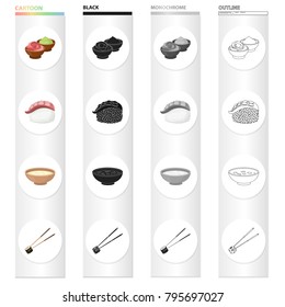 Restaurant, Cafe, national and other web icon in cartoon style., Chopsticks, Japan, China, icons in set collection.