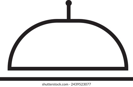 Restaurant cafe platter cooking isolated vector outline icon vector design 