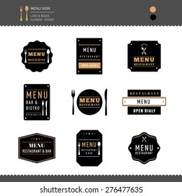 Restaurant cafe Signage design element 