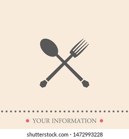 A restaurant and a cafe vector icon. A spoon, a fork and a knife vector icon. A sign of the restaurant.