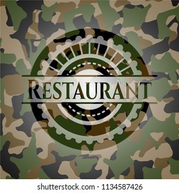 Restaurant camouflaged emblem