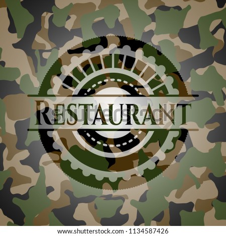 Restaurant camouflaged emblem