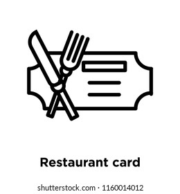 Restaurant card icon vector isolated on white background, Restaurant card transparent sign , line or linear sign, element design in outline style