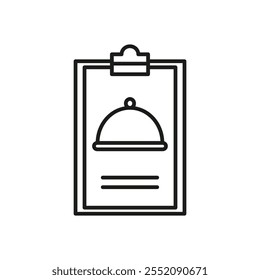 Cartão de restaurante Simples linha fina símbolo plano