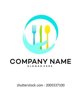 Restaurant care Food Care logo template, logo designs vector stock illustration