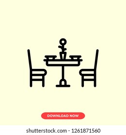 Restaurant chair icon modern vector style