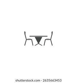 Restaurant Chair and table Icon flat vector design