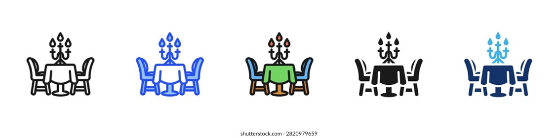 Restaurant Chairs Icon Collection With Multiple Styles