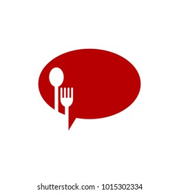 restaurant chat application theme logo template vector art