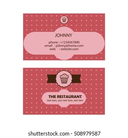 Restaurant, Chef, Cook, Bakery business card template