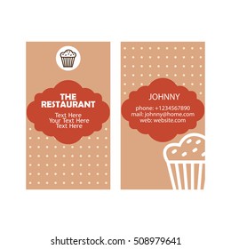 Restaurant, Chef, Cook, Bakery business card template
