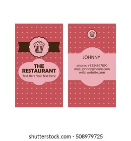 Restaurant, Chef, Cook, Bakery business card template