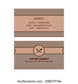 Restaurant, Chef, Cook, Bakery business card template