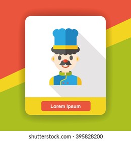 restaurant chef flat icon