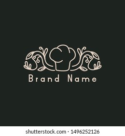 Restaurant ,Chef hand drawn logo vector remplate