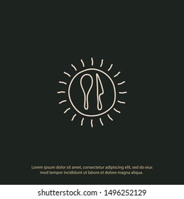 Restaurant ,Chef hand drawn logo vector remplate