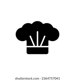 Restaurant Chef Hat gefüllt Symbol Vektorgrafik Illustration
