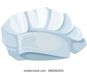 Restaurant chef hat. Headdress in cartoon style.