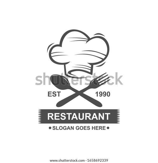 Restaurant Chef Hat Logo Design Stock Vector (Royalty Free) 1658692339 ...