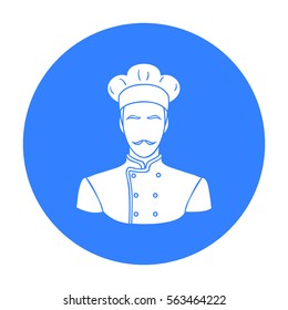 Restaurant chef icon in black style isolated on white background. Restaurant symbol stock vector illustration.