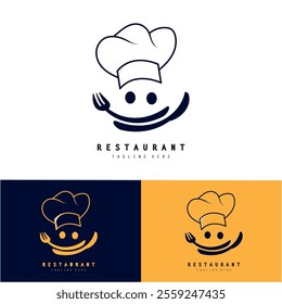 restaurant, chef, kitchen, food logo and vectors
