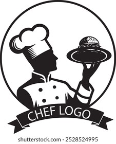 A Restaurant chef logo illustrator, vector style