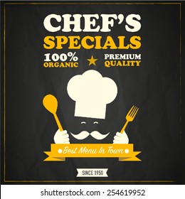 Restaurant chef's specials chalkboard design