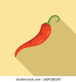 Restaurant chili pepper icon. Flat illustration of restaurant chili pepper vector icon for web design