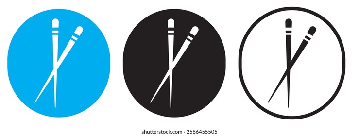 restaurant chopsticks icon in black style isolated on white background. restaurant chopsticks symbol vector illustration, restaurant chopsticks monochrome flat pictogram