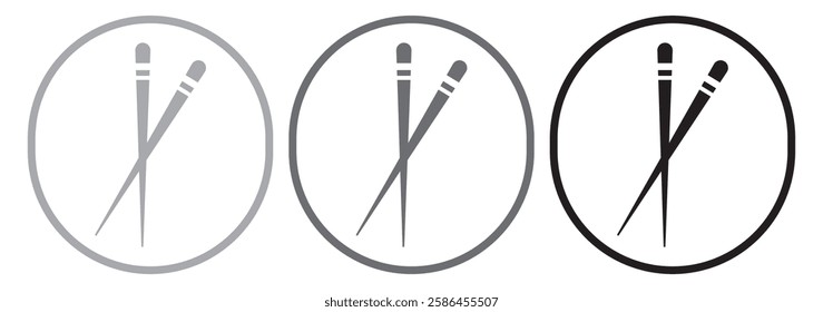 restaurant chopsticks icon in black style isolated on white background. restaurant chopsticks symbol vector illustration, restaurant chopsticks monochrome flat pictogram