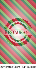 Restaurant christmas badge.