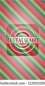 Restaurant christmas style badge..