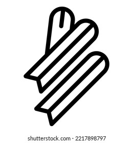 Restaurant churro icon outline vector. Chocolate food. Mexican dessert