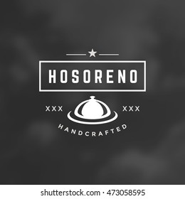 Restaurant Cloche Design Element in Vintage Style for Logotype, Label, Badge and other design. Food Tray retro vector illustration. Restaurant Cloche Design Element in Vintage Style for Logotype, Label, Badge and other design. Food Tray retro vector illustration.
