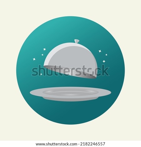 Restaurant cloche design vector illustration