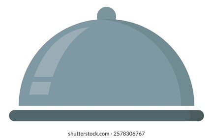 Restaurant cloche flat icon vector isolated on a white background.