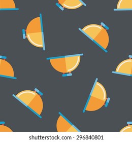 Restaurant cloche flat icon,eps10 seamless pattern background
